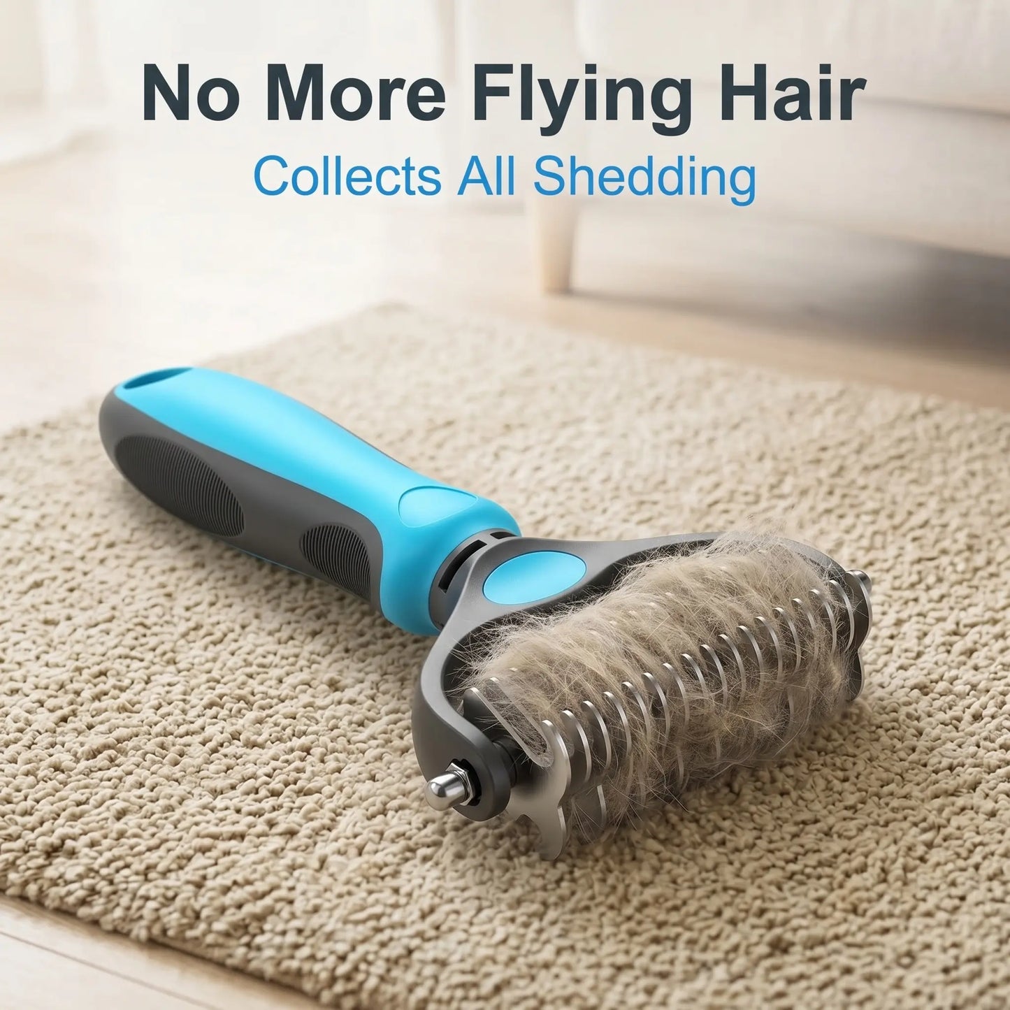 Universal Double-Sided Stainless Steel Pet Detangling Comb for Dogs and Cats - Essential Grooming Tool for Coat Care and Shedding Removal